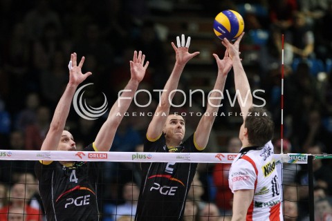  04.03.2013 RZESZOW SIATKOWKA PLUS LIGA 2012/2013 MEN VOLLEYBALL POLAND POLISH PLUSLIGA LEAGUE SEASON 2012/2013 MECZ ASSECO RESOVIA RZESZOW - PGE SKRA BELCHATOW N/Z JOCHEN SCHOPS MARIUSZ WLAZLY DANIEL PLINSKI  