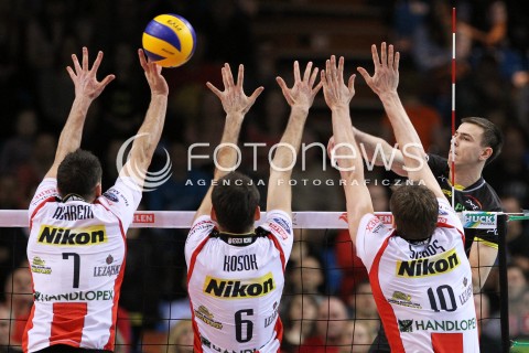  04.03.2013 RZESZOW SIATKOWKA PLUS LIGA 2012/2013 MEN VOLLEYBALL POLAND POLISH PLUSLIGA LEAGUE SEASON 2012/2013 MECZ ASSECO RESOVIA RZESZOW - PGE SKRA BELCHATOW N/Z MARIUSZ WLAZLY JOCHEN SCHOPS GRZEGORZ KOSOK ALEH ACHREM OLIEG AKHREM  