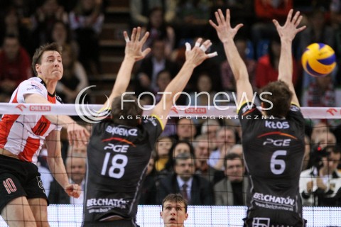  04.03.2013 RZESZOW SIATKOWKA PLUS LIGA 2012/2013 MEN VOLLEYBALL POLAND POLISH PLUSLIGA LEAGUE SEASON 2012/2013 MECZ ASSECO RESOVIA RZESZOW - PGE SKRA BELCHATOW N/Z JOCHEN SCHOPS MICHAL BAKIEWICZ KAROL KLOS  