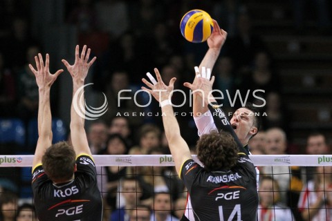  04.03.2013 RZESZOW SIATKOWKA PLUS LIGA 2012/2013 MEN VOLLEYBALL POLAND POLISH PLUSLIGA LEAGUE SEASON 2012/2013 MECZ ASSECO RESOVIA RZESZOW - PGE SKRA BELCHATOW N/Z ALEH ACHREM OLIEG AKHREM ALEKSANDAR ATANASIJEVIC KAROL KLOS  