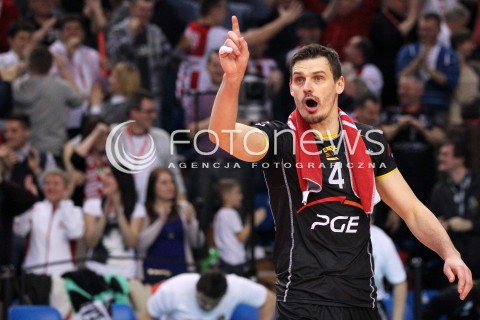  04.03.2013 RZESZOW SIATKOWKA PLUS LIGA 2012/2013 MEN VOLLEYBALL POLAND POLISH PLUSLIGA LEAGUE SEASON 2012/2013 MECZ ASSECO RESOVIA RZESZOW - PGE SKRA BELCHATOW N/Z DANIEL PLINSKI ZLOSC PRETENSJE PRZEGRANA SMUTEK  