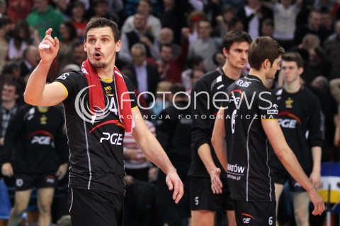  04.03.2013 RZESZOW SIATKOWKA PLUS LIGA 2012/2013 MEN VOLLEYBALL POLAND POLISH PLUSLIGA LEAGUE SEASON 2012/2013 MECZ ASSECO RESOVIA RZESZOW - PGE SKRA BELCHATOW N/Z DANIEL PLINSKI ZLOSC PRETENSJE PRZEGRANA SMUTEK  
