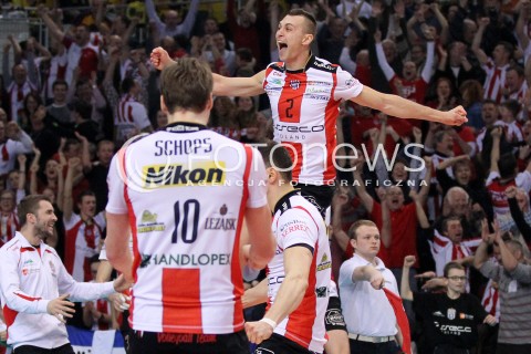  04.03.2013 RZESZOW SIATKOWKA PLUS LIGA 2012/2013 MEN VOLLEYBALL POLAND POLISH PLUSLIGA LEAGUE SEASON 2012/2013 MECZ ASSECO RESOVIA RZESZOW - PGE SKRA BELCHATOW N/Z PAUL LOTMAN RADOSC WYGRANA  