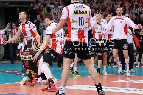  04.03.2013 RZESZOW SIATKOWKA PLUS LIGA 2012/2013 MEN VOLLEYBALL POLAND POLISH PLUSLIGA LEAGUE SEASON 2012/2013 MECZ ASSECO RESOVIA RZESZOW - PGE SKRA BELCHATOW N/Z PAUL LOTMAN JOCHEN SCHOPS KRZYSZTOF IGNACZAK LUKASZ PERLOWSKI RADOSC WYGRANA  
