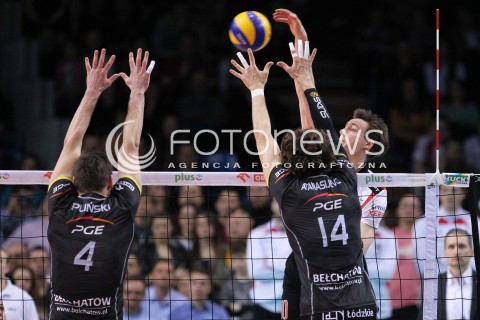  04.03.2013 RZESZOW SIATKOWKA PLUS LIGA 2012/2013 MEN VOLLEYBALL POLAND POLISH PLUSLIGA LEAGUE SEASON 2012/2013 MECZ ASSECO RESOVIA RZESZOW - PGE SKRA BELCHATOW N/Z JOCHEN SCHOPS DANIEL PLINSKI ALEKSANDAR ATANASIJEVIC  