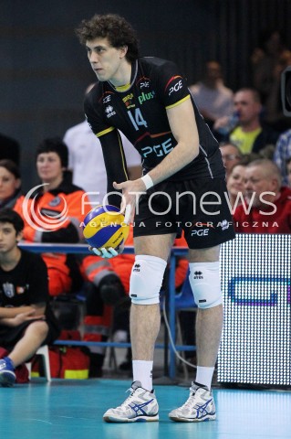  04.03.2013 RZESZOW SIATKOWKA PLUS LIGA 2012/2013 MEN VOLLEYBALL POLAND POLISH PLUSLIGA LEAGUE SEASON 2012/2013 MECZ ASSECO RESOVIA RZESZOW - PGE SKRA BELCHATOW N/Z ALEKSANDAR ATANASIJEVIC SYLWETKA  