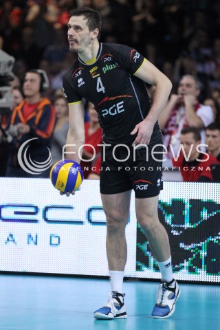  04.03.2013 RZESZOW SIATKOWKA PLUS LIGA 2012/2013 MEN VOLLEYBALL POLAND POLISH PLUSLIGA LEAGUE SEASON 2012/2013 MECZ ASSECO RESOVIA RZESZOW - PGE SKRA BELCHATOW N/Z DANIEL PLINSKI SYLWETKA  