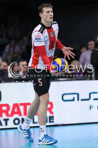  04.03.2013 RZESZOW SIATKOWKA PLUS LIGA 2012/2013 MEN VOLLEYBALL POLAND POLISH PLUSLIGA LEAGUE SEASON 2012/2013 MECZ ASSECO RESOVIA RZESZOW - PGE SKRA BELCHATOW N/Z LUKAS TICHACEK SYLWETKA  