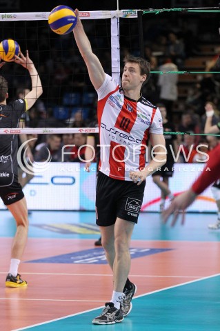  04.03.2013 RZESZOW SIATKOWKA PLUS LIGA 2012/2013 MEN VOLLEYBALL POLAND POLISH PLUSLIGA LEAGUE SEASON 2012/2013 MECZ ASSECO RESOVIA RZESZOW - PGE SKRA BELCHATOW N/Z JOCHEN SCHOPS SYLWETKA  