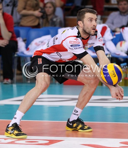  04.03.2013 RZESZOW SIATKOWKA PLUS LIGA 2012/2013 MEN VOLLEYBALL POLAND POLISH PLUSLIGA LEAGUE SEASON 2012/2013 MECZ ASSECO RESOVIA RZESZOW - PGE SKRA BELCHATOW N/Z NIKOLA KOVACEVIC SYLWETKA  