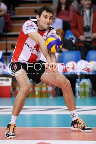  04.03.2013 RZESZOW SIATKOWKA PLUS LIGA 2012/2013 MEN VOLLEYBALL POLAND POLISH PLUSLIGA LEAGUE SEASON 2012/2013 MECZ ASSECO RESOVIA RZESZOW - PGE SKRA BELCHATOW N/Z GRZEGORZ KOSOK SYLWETKA  