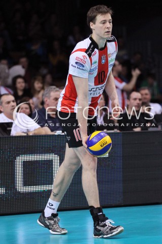  04.03.2013 RZESZOW SIATKOWKA PLUS LIGA 2012/2013 MEN VOLLEYBALL POLAND POLISH PLUSLIGA LEAGUE SEASON 2012/2013 MECZ ASSECO RESOVIA RZESZOW - PGE SKRA BELCHATOW N/Z JOCHEN SCHOPS SYLWETKA  