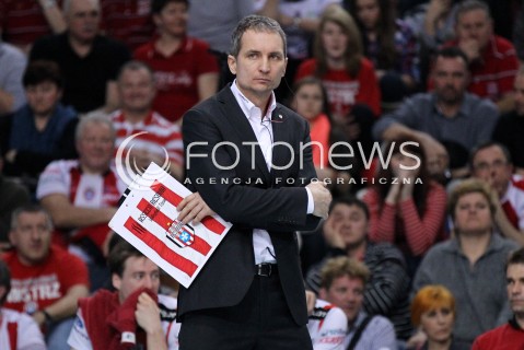  04.03.2013 RZESZOW SIATKOWKA PLUS LIGA 2012/2013 MEN VOLLEYBALL POLAND POLISH PLUSLIGA LEAGUE SEASON 2012/2013 MECZ ASSECO RESOVIA RZESZOW - PGE SKRA BELCHATOW N/Z ANDRZEJ KOWAL TRENER ( HEAD COACH ) SMUTEK  