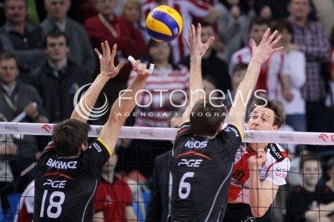  04.03.2013 RZESZOW SIATKOWKA PLUS LIGA 2012/2013 MEN VOLLEYBALL POLAND POLISH PLUSLIGA LEAGUE SEASON 2012/2013 MECZ ASSECO RESOVIA RZESZOW - PGE SKRA BELCHATOW N/Z JOCHEN SCHOPS MICHAL BAKIEWICZ KAROL KLOS  