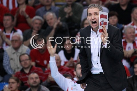  04.03.2013 RZESZOW SIATKOWKA PLUS LIGA 2012/2013 MEN VOLLEYBALL POLAND POLISH PLUSLIGA LEAGUE SEASON 2012/2013 MECZ ASSECO RESOVIA RZESZOW - PGE SKRA BELCHATOW N/Z ANDRZEJ KOWAL TRENER ( HEAD COACH ) ZLOSC  