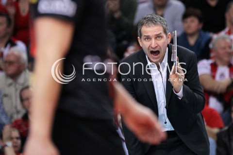  04.03.2013 RZESZOW SIATKOWKA PLUS LIGA 2012/2013 MEN VOLLEYBALL POLAND POLISH PLUSLIGA LEAGUE SEASON 2012/2013 MECZ ASSECO RESOVIA RZESZOW - PGE SKRA BELCHATOW N/Z ANDRZEJ KOWAL TRENER ( HEAD COACH ) ZLOSC  