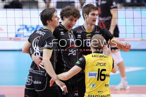  04.03.2013 RZESZOW SIATKOWKA PLUS LIGA 2012/2013 MEN VOLLEYBALL POLAND POLISH PLUSLIGA LEAGUE SEASON 2012/2013 MECZ ASSECO RESOVIA RZESZOW - PGE SKRA BELCHATOW N/Z ALEKSANDAR ATANASIJEVIC KAROL KLOS PAWEL ZATORSKI MICHAL BAKIEWICZ RADOSC  
