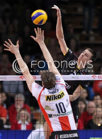  04.03.2013 RZESZOW SIATKOWKA PLUS LIGA 2012/2013 MEN VOLLEYBALL POLAND POLISH PLUSLIGA LEAGUE SEASON 2012/2013 MECZ ASSECO RESOVIA RZESZOW - PGE SKRA BELCHATOW N/Z MARIUSZ WLAZLY JOCHEN SCHOPS  