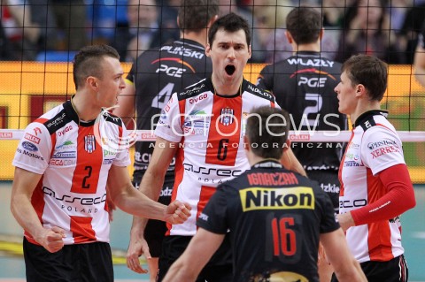  04.03.2013 RZESZOW SIATKOWKA PLUS LIGA 2012/2013 MEN VOLLEYBALL POLAND POLISH PLUSLIGA LEAGUE SEASON 2012/2013 MECZ ASSECO RESOVIA RZESZOW - PGE SKRA BELCHATOW N/Z GRZEGORZ KOSOK PAUL LOTMAN LUKAS TICHACEK RADOSC  