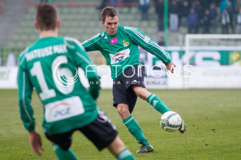  09.03.2013 BELCHATOW PILKA NOZNA T-MOBILE EKSTRAKLASA SEZON 2012/2013 FOOTBALL POLISH EKSTRAKLASA SEASON GKS BELCHATOW - WIDZEW LODZ  N/Z RAFAL KOSZNIK   