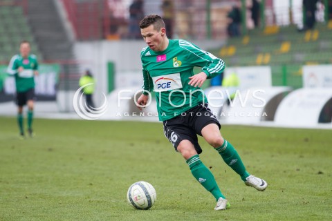  09.03.2013 BELCHATOW PILKA NOZNA T-MOBILE EKSTRAKLASA SEZON 2012/2013 FOOTBALL POLISH EKSTRAKLASA SEASON GKS BELCHATOW - WIDZEW LODZ  N/Z MATEUSZ MAK   