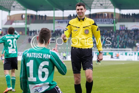  09.03.2013 BELCHATOW PILKA NOZNA T-MOBILE EKSTRAKLASA SEZON 2012/2013 FOOTBALL POLISH EKSTRAKLASA SEASON GKS BELCHATOW - WIDZEW LODZ  N/Z MATEUSZ MAK KRZYSZTOF JAKUBIK   