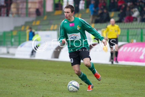  09.03.2013 BELCHATOW PILKA NOZNA T-MOBILE EKSTRAKLASA SEZON 2012/2013 FOOTBALL POLISH EKSTRAKLASA SEASON GKS BELCHATOW - WIDZEW LODZ  N/Z KAMIL WACLAWCZYK   