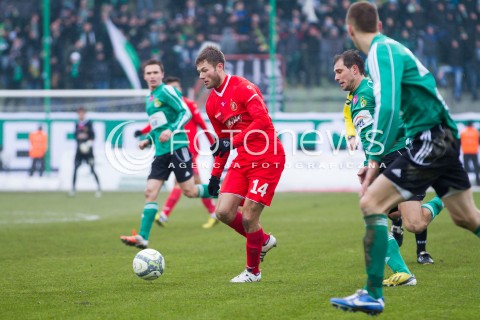  09.03.2013 BELCHATOW PILKA NOZNA T-MOBILE EKSTRAKLASA SEZON 2012/2013 FOOTBALL POLISH EKSTRAKLASA SEASON GKS BELCHATOW - WIDZEW LODZ  N/Z RADOSLAW BARTOSZEWICZ   