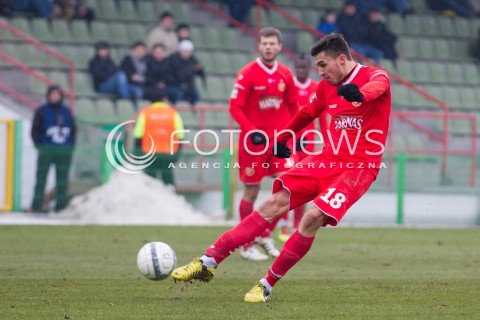  09.03.2013 BELCHATOW PILKA NOZNA T-MOBILE EKSTRAKLASA SEZON 2012/2013 FOOTBALL POLISH EKSTRAKLASA SEASON GKS BELCHATOW - WIDZEW LODZ  N/Z KRYSTIAN NOWAK   