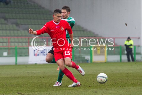  09.03.2013 BELCHATOW PILKA NOZNA T-MOBILE EKSTRAKLASA SEZON 2012/2013 FOOTBALL POLISH EKSTRAKLASA SEASON GKS BELCHATOW - WIDZEW LODZ  N/Z MARIUSZ STEPINSKI   