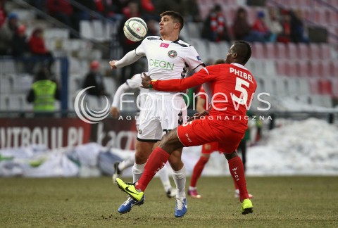  16.03.2013 LODZ PILKA NOZNA T-MOBILE EKSTRAKLASA SEZON 2012/2013 FOOTBALL POLISH EKSTRAKLASA SEASON WIDZEW LODZ - ZAGLEBIE LUBIN N/Z THOMAS PHIBEL   