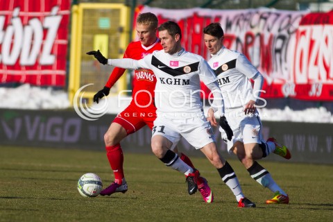 16.03.2013 LODZ PILKA NOZNA T-MOBILE EKSTRAKLASA SEZON 2012/2013 FOOTBALL POLISH EKSTRAKLASA SEASON WIDZEW LODZ - ZAGLEBIE LUBIN N/Z ROBERT JEZ BARTLOMIEJ PAWLOWSKI   