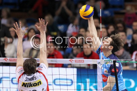  24.03.2013 RZESZOW SIATKOWKA PLUS LIGA 2012/2013 MEN VOLLEYBALL POLAND POLISH PLUSLIGA LEAGUE SEASON 2012/2013 MECZ ASSECO RESOVIA RZESZOW - DELECTA BYDGOSZCZ N/Z STEPHANE ANTIGA JOCHEN SCHOPS  