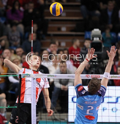  24.03.2013 RZESZOW SIATKOWKA PLUS LIGA 2012/2013 MEN VOLLEYBALL POLAND POLISH PLUSLIGA LEAGUE SEASON 2012/2013 MECZ ASSECO RESOVIA RZESZOW - DELECTA BYDGOSZCZ N/Z PAUL LOTMAN MICHAL MASNY  