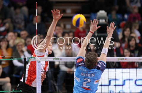  24.03.2013 RZESZOW SIATKOWKA PLUS LIGA 2012/2013 MEN VOLLEYBALL POLAND POLISH PLUSLIGA LEAGUE SEASON 2012/2013 MECZ ASSECO RESOVIA RZESZOW - DELECTA BYDGOSZCZ N/Z PAUL LOTMAN MICHAL MASNY  
