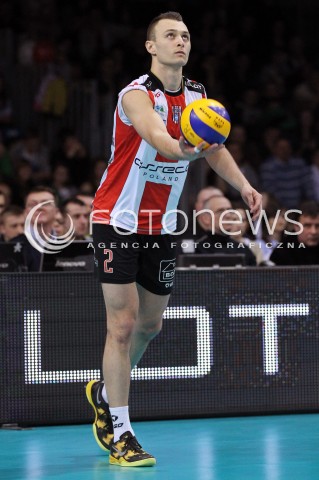  24.03.2013 RZESZOW SIATKOWKA PLUS LIGA 2012/2013 MEN VOLLEYBALL POLAND POLISH PLUSLIGA LEAGUE SEASON 2012/2013 MECZ ASSECO RESOVIA RZESZOW - DELECTA BYDGOSZCZ N/Z PAUL LOTMAN SYLWETKA  