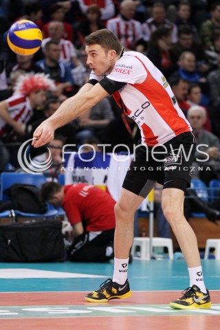  24.03.2013 RZESZOW SIATKOWKA PLUS LIGA 2012/2013 MEN VOLLEYBALL POLAND POLISH PLUSLIGA LEAGUE SEASON 2012/2013 MECZ ASSECO RESOVIA RZESZOW - DELECTA BYDGOSZCZ N/Z NIKOLA KOVACEVIC SYLWETKA  