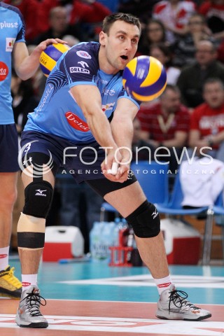  24.03.2013 RZESZOW SIATKOWKA PLUS LIGA 2012/2013 MEN VOLLEYBALL POLAND POLISH PLUSLIGA LEAGUE SEASON 2012/2013 MECZ ASSECO RESOVIA RZESZOW - DELECTA BYDGOSZCZ N/Z MARCIN WIKA SYLWETKA  