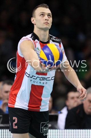  24.03.2013 RZESZOW SIATKOWKA PLUS LIGA 2012/2013 MEN VOLLEYBALL POLAND POLISH PLUSLIGA LEAGUE SEASON 2012/2013 MECZ ASSECO RESOVIA RZESZOW - DELECTA BYDGOSZCZ N/Z PAUL LOTMAN SYLWETKA  
