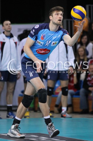  24.03.2013 RZESZOW SIATKOWKA PLUS LIGA 2012/2013 MEN VOLLEYBALL POLAND POLISH PLUSLIGA LEAGUE SEASON 2012/2013 MECZ ASSECO RESOVIA RZESZOW - DELECTA BYDGOSZCZ N/Z ANDRZEJ WRONA SYLWETKA  