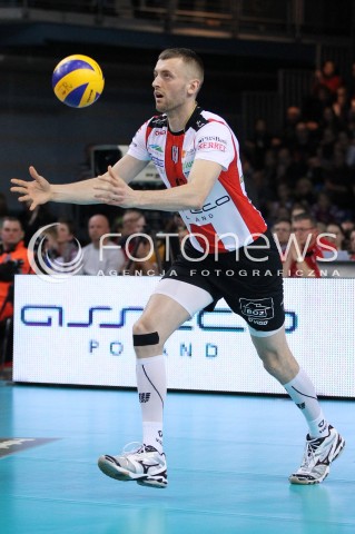  24.03.2013 RZESZOW SIATKOWKA PLUS LIGA 2012/2013 MEN VOLLEYBALL POLAND POLISH PLUSLIGA LEAGUE SEASON 2012/2013 MECZ ASSECO RESOVIA RZESZOW - DELECTA BYDGOSZCZ N/Z LUKASZ PERLOWSKI SYLWETKA  