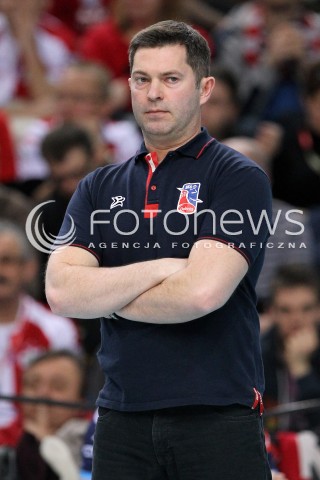  24.03.2013 RZESZOW SIATKOWKA PLUS LIGA 2012/2013 MEN VOLLEYBALL POLAND POLISH PLUSLIGA LEAGUE SEASON 2012/2013 MECZ ASSECO RESOVIA RZESZOW - DELECTA BYDGOSZCZ N/Z PIOTR MAKOWSKI ( HEAD COACH ) TRENER  