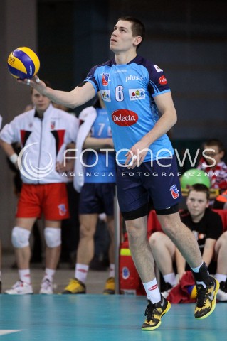  24.03.2013 RZESZOW SIATKOWKA PLUS LIGA 2012/2013 MEN VOLLEYBALL POLAND POLISH PLUSLIGA LEAGUE SEASON 2012/2013 MECZ ASSECO RESOVIA RZESZOW - DELECTA BYDGOSZCZ N/Z DAWID KONARSKI SYLWETKA  