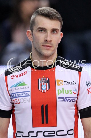  24.03.2013 RZESZOW SIATKOWKA PLUS LIGA 2012/2013 MEN VOLLEYBALL POLAND POLISH PLUSLIGA LEAGUE SEASON 2012/2013 MECZ ASSECO RESOVIA RZESZOW - DELECTA BYDGOSZCZ N/Z NIKOLA KOVACEVIC GLOWKA  