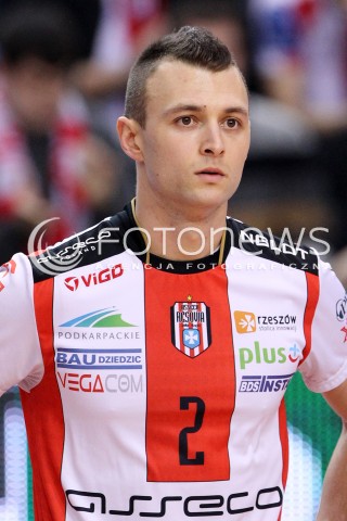  24.03.2013 RZESZOW SIATKOWKA PLUS LIGA 2012/2013 MEN VOLLEYBALL POLAND POLISH PLUSLIGA LEAGUE SEASON 2012/2013 MECZ ASSECO RESOVIA RZESZOW - DELECTA BYDGOSZCZ N/Z PAUL LOTMAN GLOWKA  