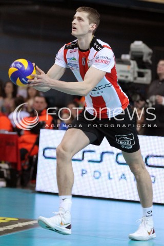  24.03.2013 RZESZOW SIATKOWKA PLUS LIGA 2012/2013 MEN VOLLEYBALL POLAND POLISH PLUSLIGA LEAGUE SEASON 2012/2013 MECZ ASSECO RESOVIA RZESZOW - DELECTA BYDGOSZCZ N/Z PIOTR NOWAKOWSKI SYLWETKA  