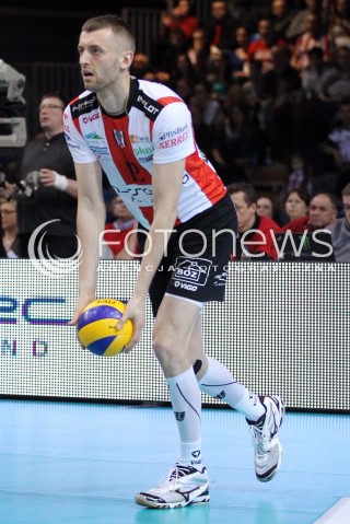  24.03.2013 RZESZOW SIATKOWKA PLUS LIGA 2012/2013 MEN VOLLEYBALL POLAND POLISH PLUSLIGA LEAGUE SEASON 2012/2013 MECZ ASSECO RESOVIA RZESZOW - DELECTA BYDGOSZCZ N/Z LUKASZ PERLOWSKI SYLWETKA  
