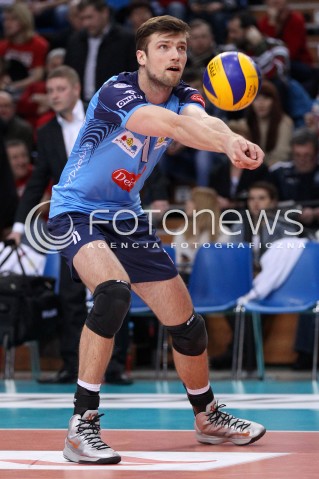  24.03.2013 RZESZOW SIATKOWKA PLUS LIGA 2012/2013 MEN VOLLEYBALL POLAND POLISH PLUSLIGA LEAGUE SEASON 2012/2013 MECZ ASSECO RESOVIA RZESZOW - DELECTA BYDGOSZCZ N/Z ANDRZEJ WRONA SYLWETKA  