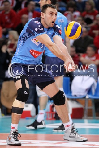  24.03.2013 RZESZOW SIATKOWKA PLUS LIGA 2012/2013 MEN VOLLEYBALL POLAND POLISH PLUSLIGA LEAGUE SEASON 2012/2013 MECZ ASSECO RESOVIA RZESZOW - DELECTA BYDGOSZCZ N/Z MARCIN WIKA SYLWETKA  
