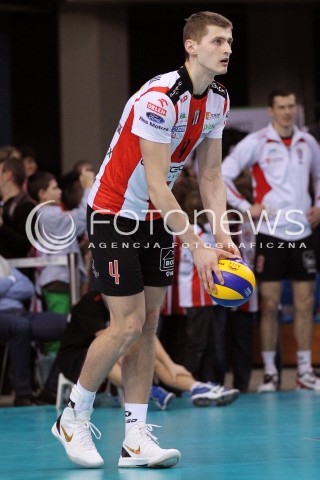  24.03.2013 RZESZOW SIATKOWKA PLUS LIGA 2012/2013 MEN VOLLEYBALL POLAND POLISH PLUSLIGA LEAGUE SEASON 2012/2013 MECZ ASSECO RESOVIA RZESZOW - DELECTA BYDGOSZCZ N/Z PIOTR NOWAKOWSKI SYLWETKA  